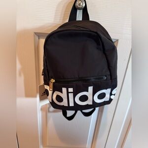 Adidas Black and White Mini Backpack